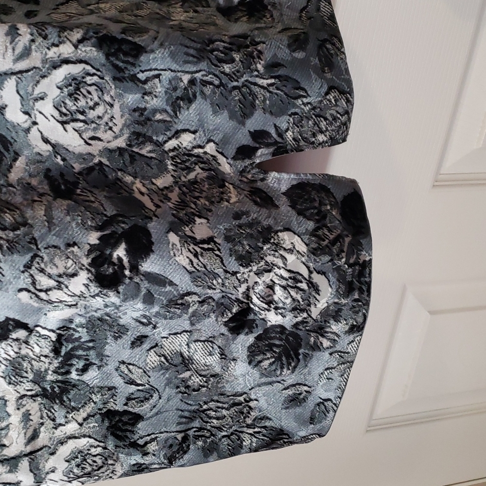 Wild Fable Blue Green Floral slinky spaghetti strap slip Dress - Picture 3 of 10